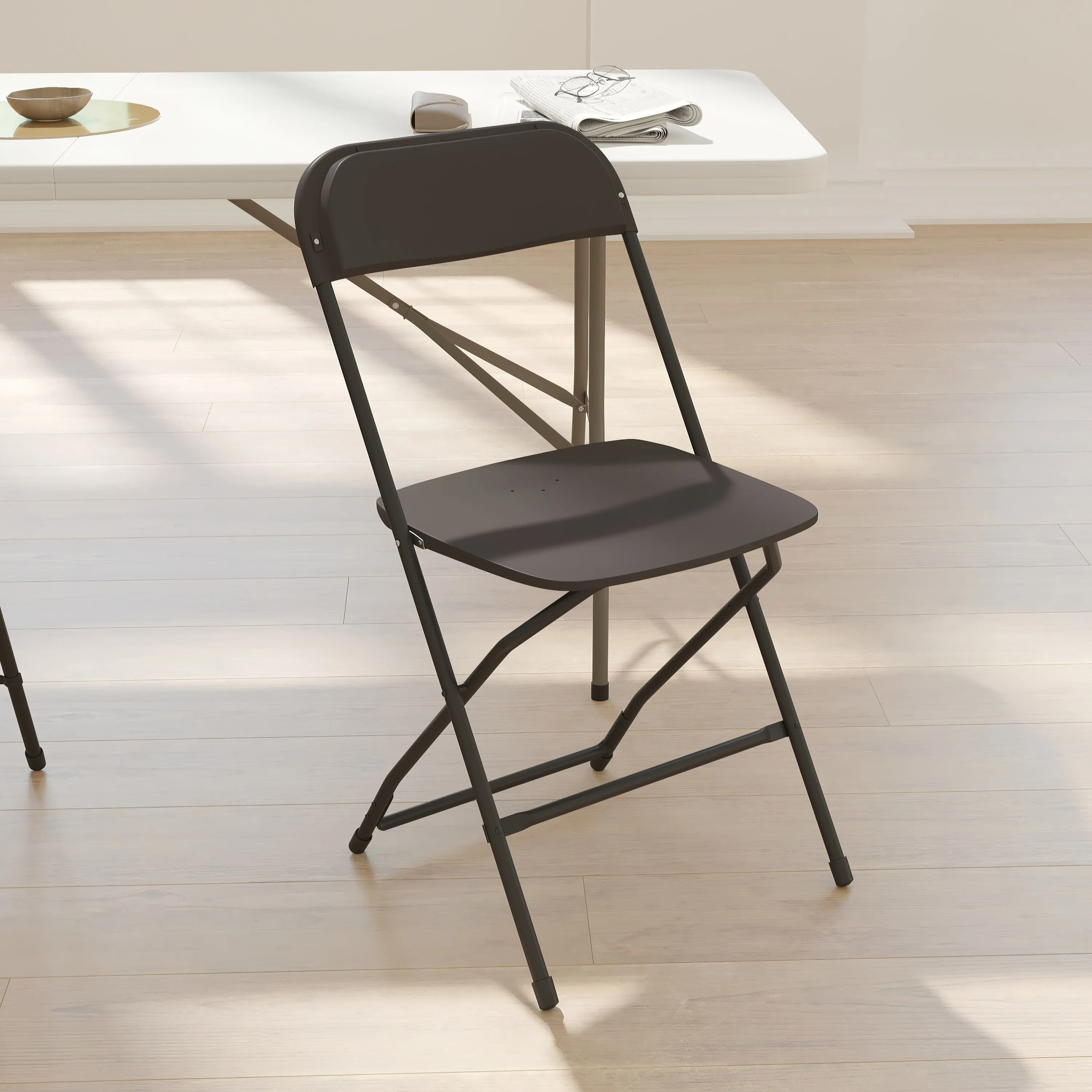 Hercules Series Plastic Folding Chair - 650LB Weight Capacity