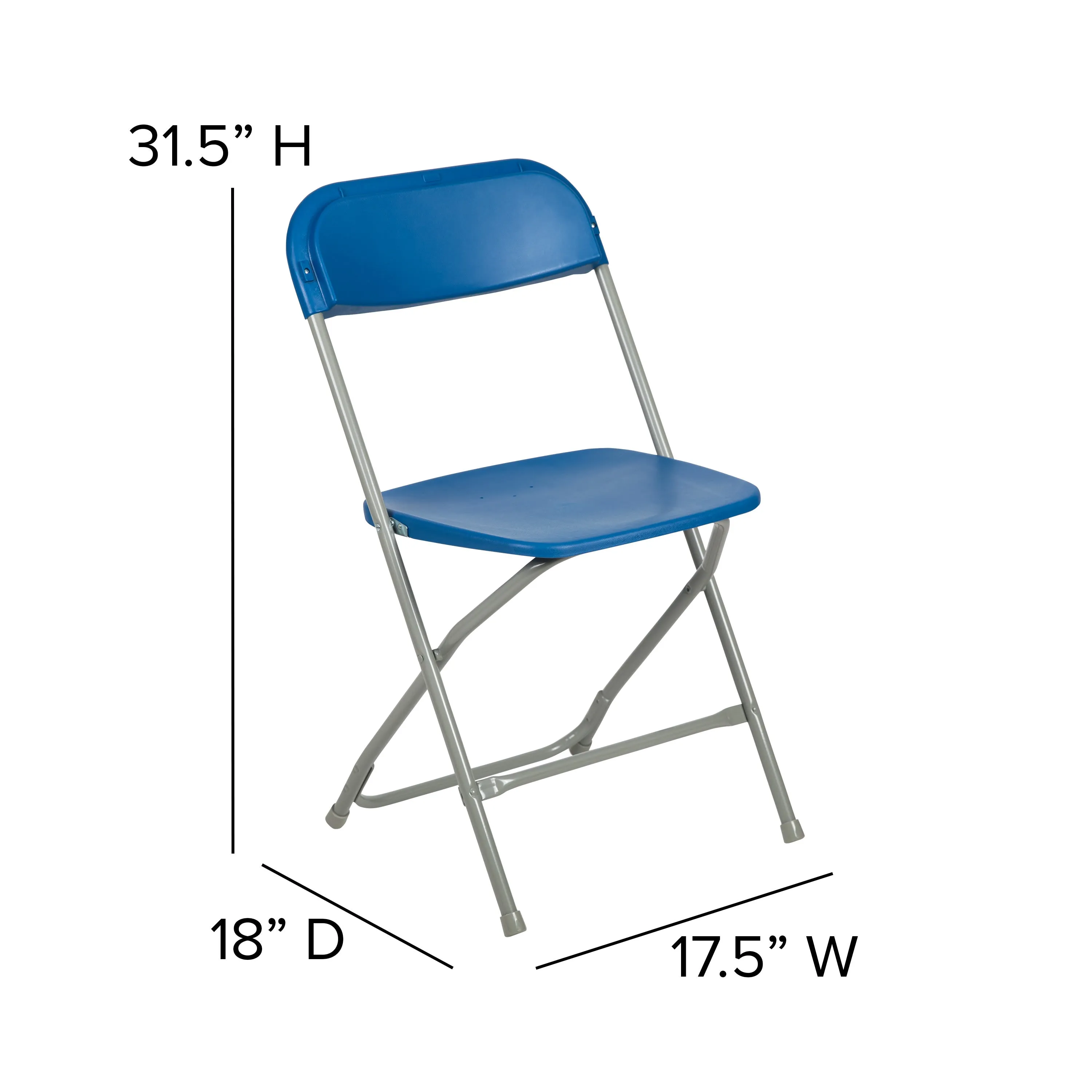 Hercules Series Plastic Folding Chair - 650LB Weight Capacity