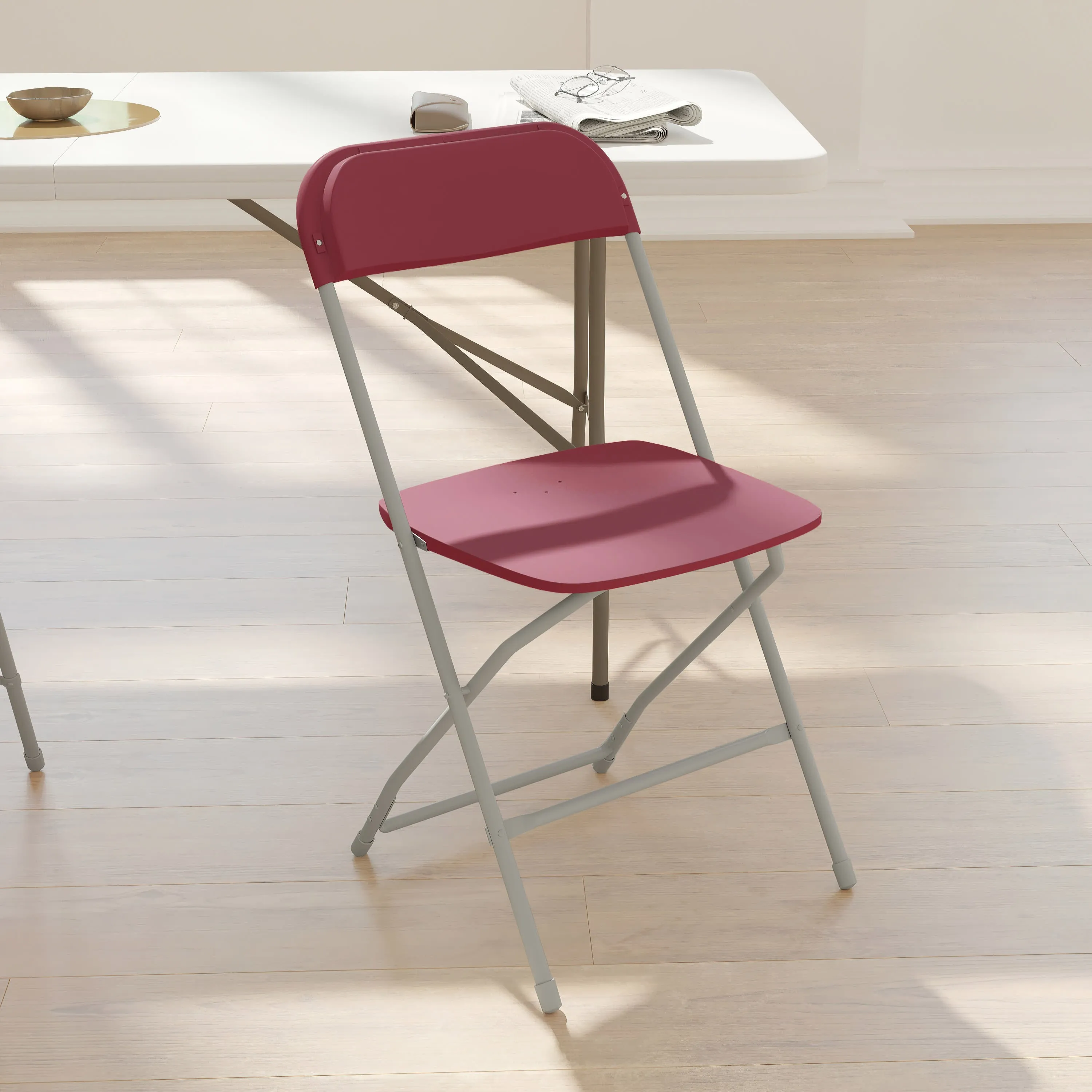 Hercules Series Plastic Folding Chair - 650LB Weight Capacity