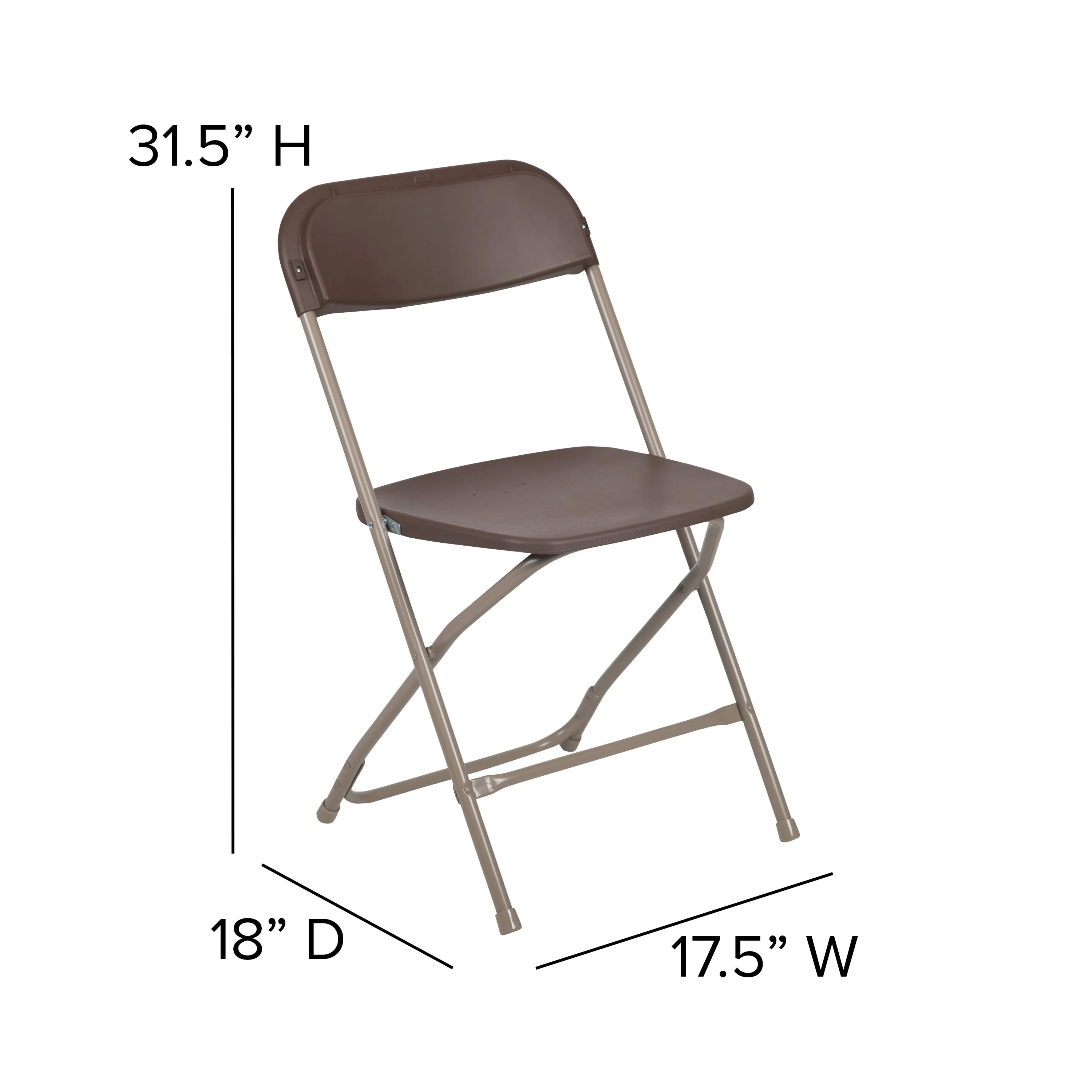 Hercules Series Plastic Folding Chair - 650LB Weight Capacity