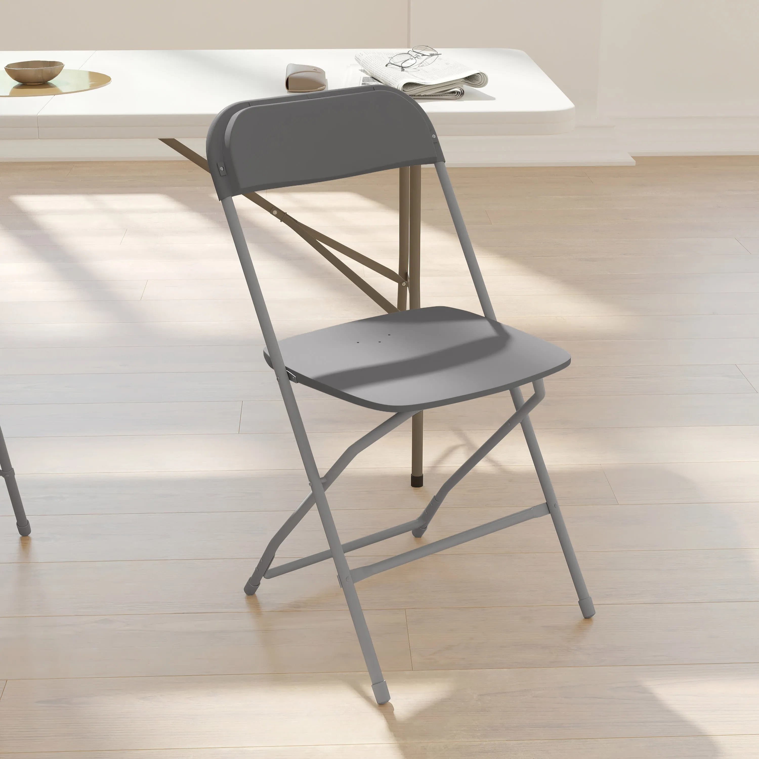 Hercules Series Plastic Folding Chair - 650LB Weight Capacity