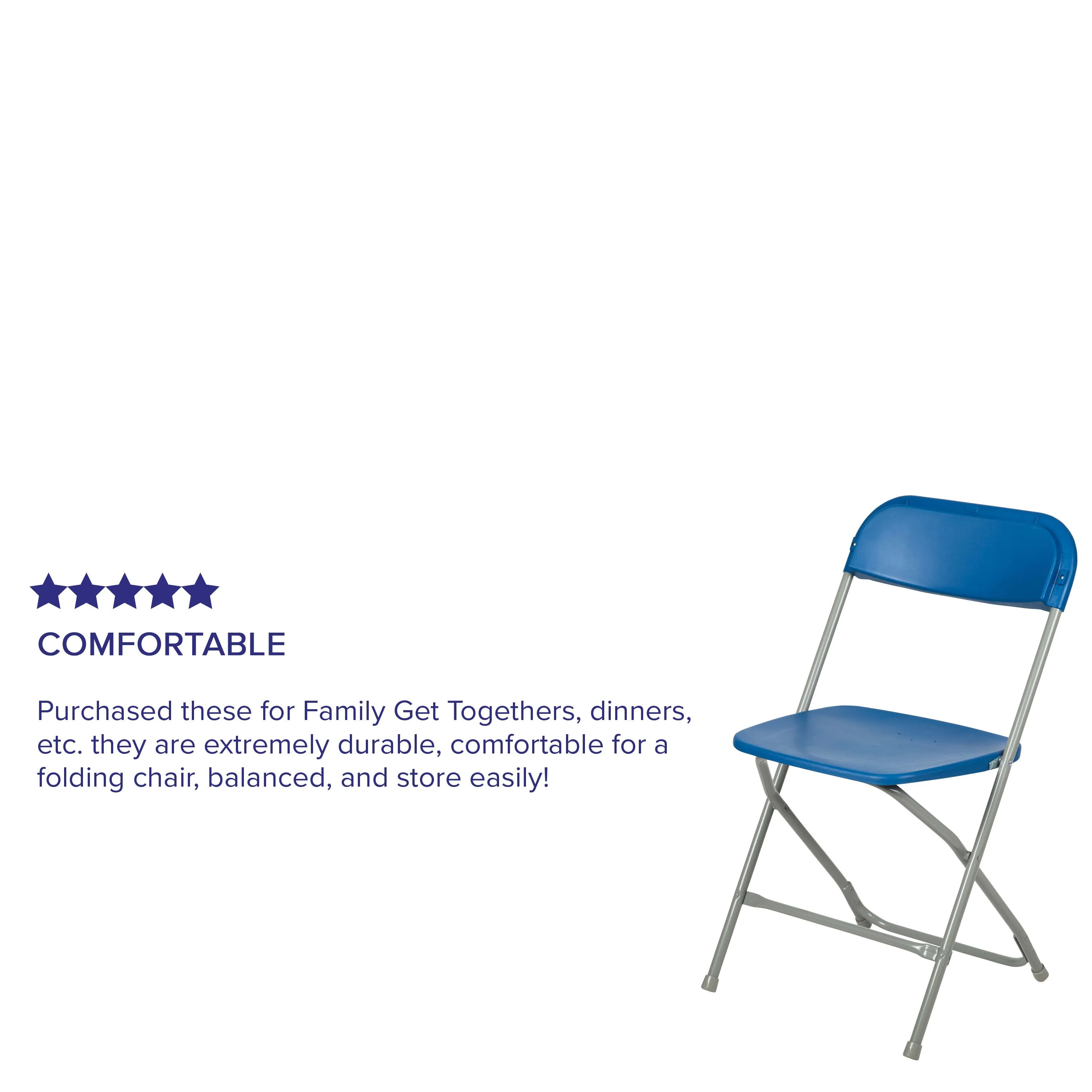 Hercules Series Plastic Folding Chair - 650LB Weight Capacity