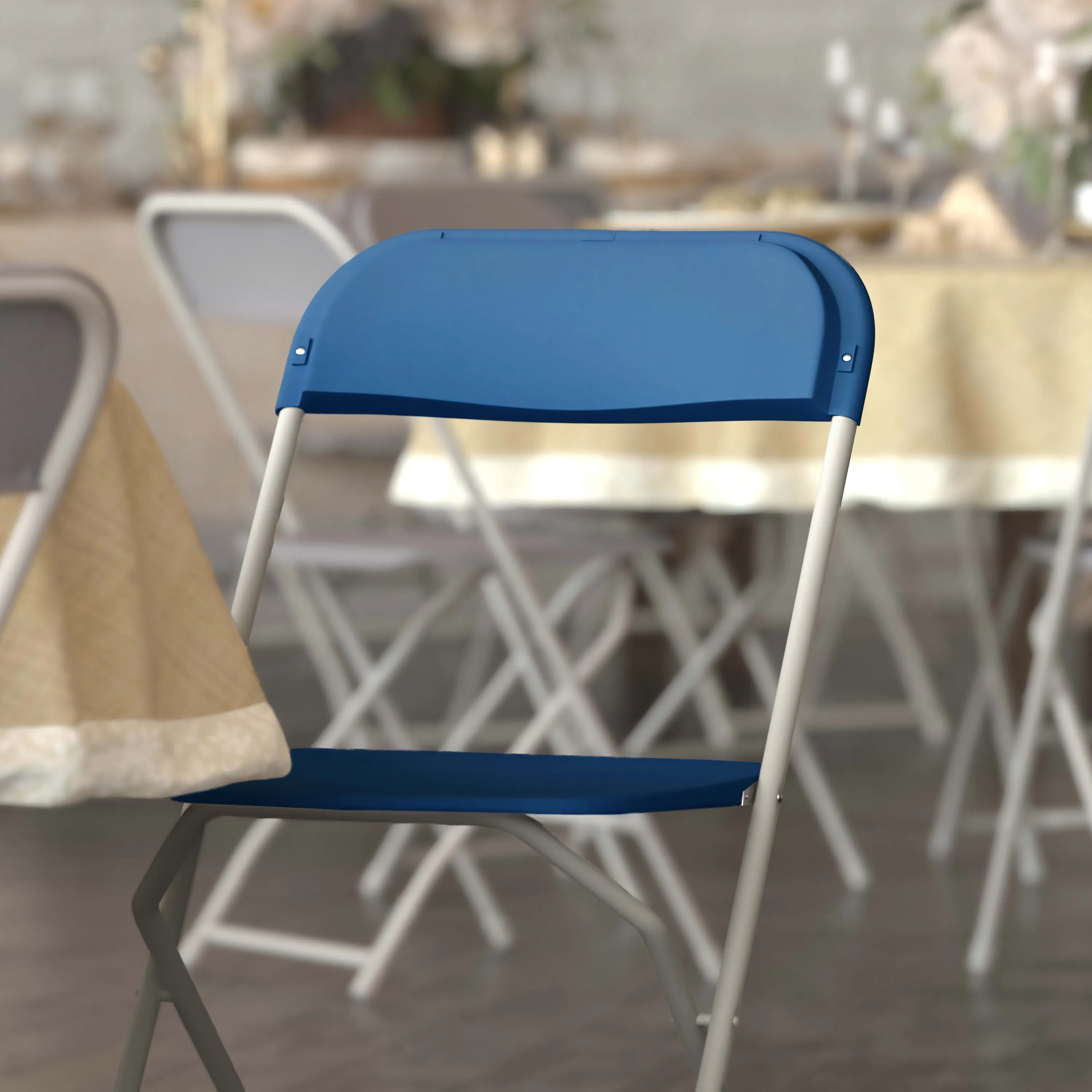 Hercules Series Plastic Folding Chair - 650LB Weight Capacity