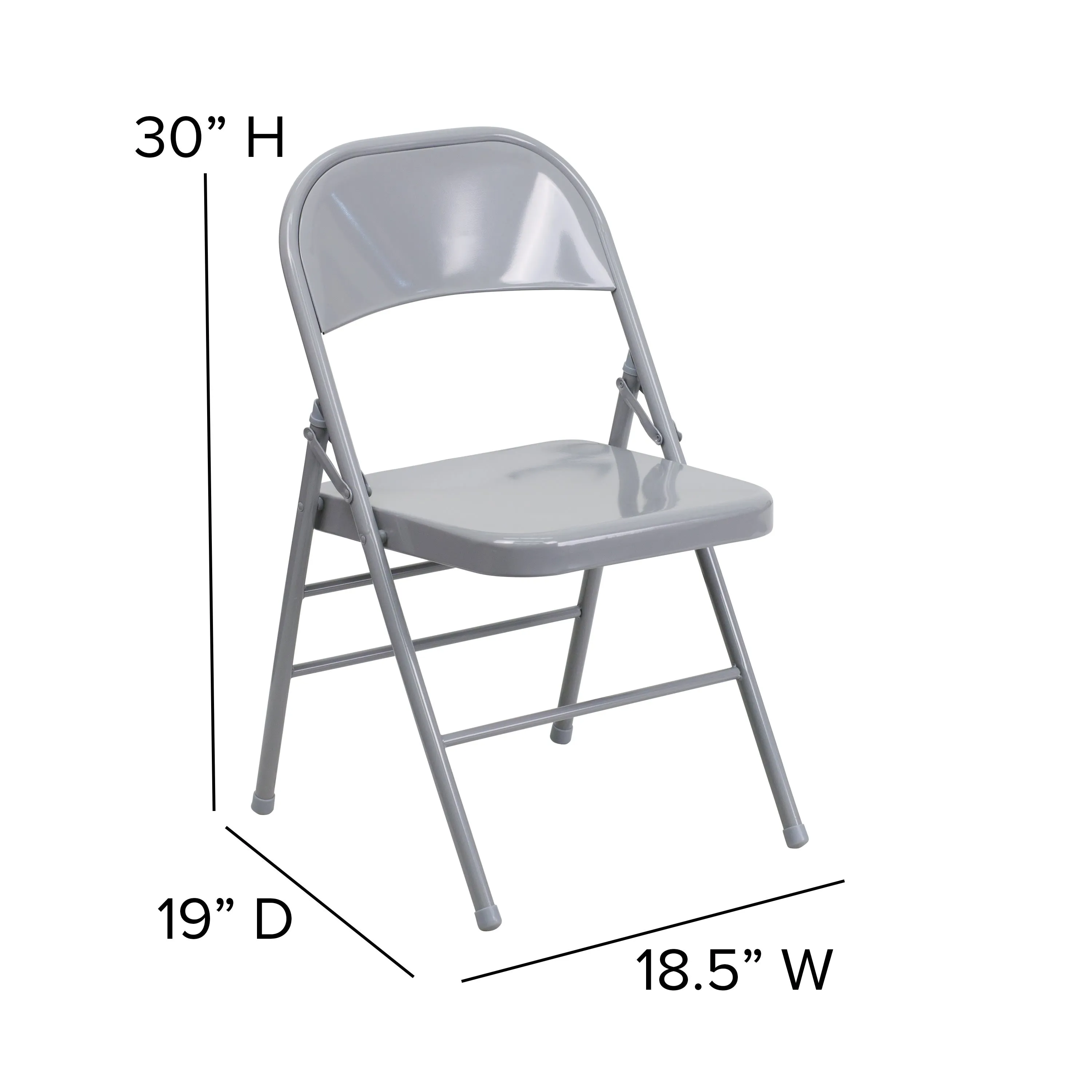 HERCULES Series Triple Braced & Double Hinged Metal Folding Chair