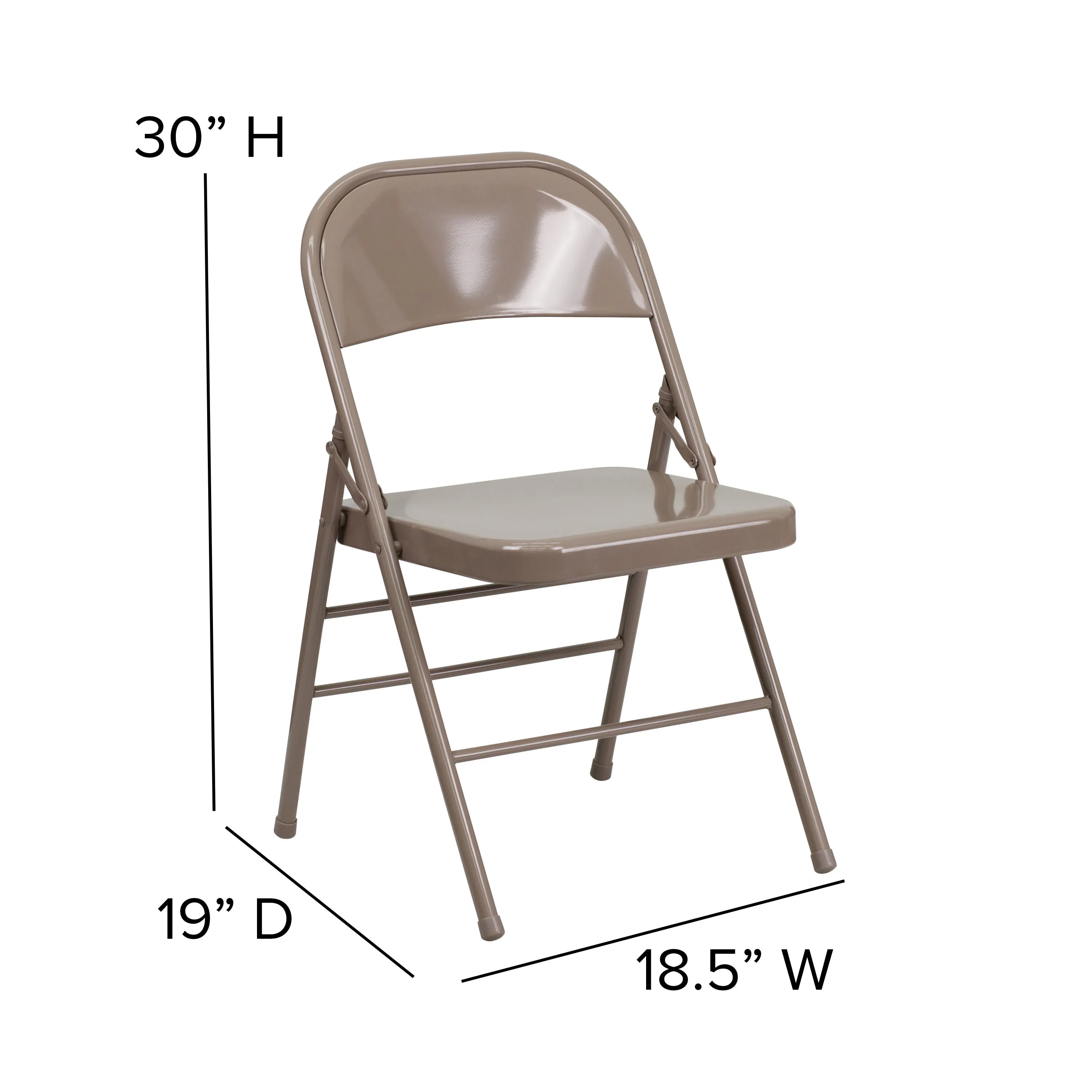 HERCULES Series Triple Braced & Double Hinged Metal Folding Chair