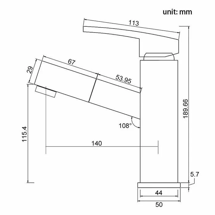 Homelody Brass Chrome-plated single handle Removable Lavatory Washbasin Faucet for Bathroom