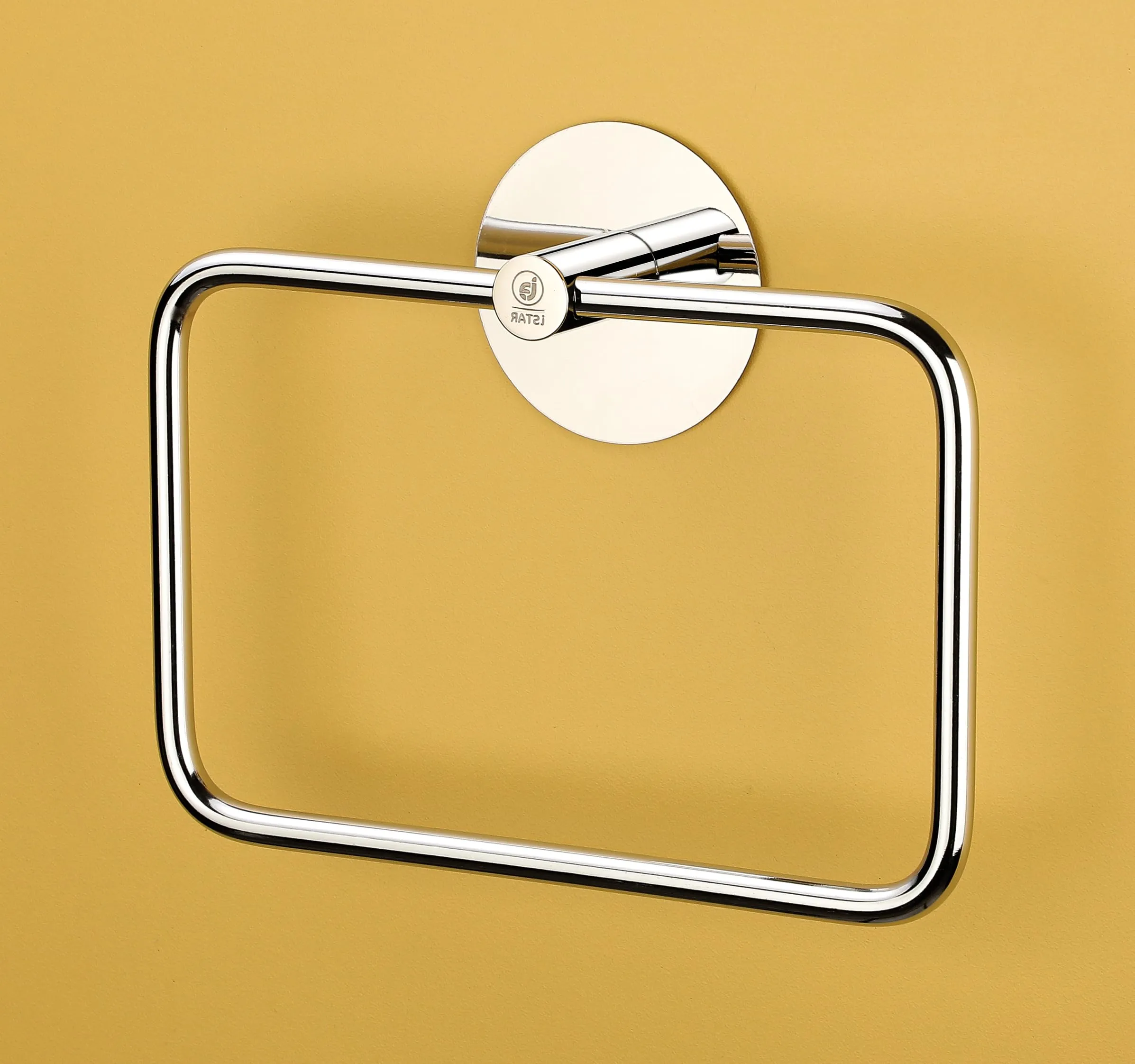 iSTAR Self Adhesive Square Towel Ring Stainless Steel Napkin Towel Hanger for Washbasin Anti Rust Strong Sticker Towel Holder for Bathroom Napkin Holder,Bathroom Accessories