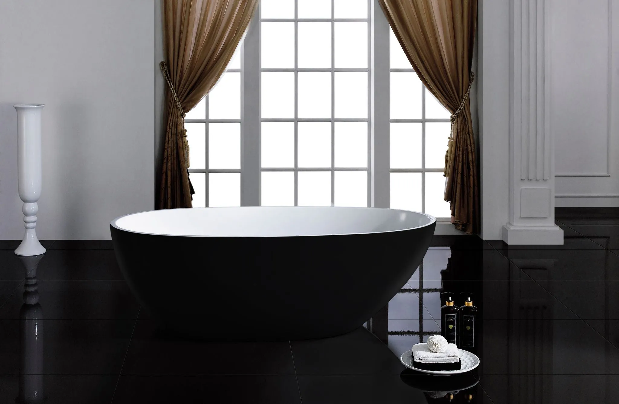 Layla Black-NF Freestanding Bathtub