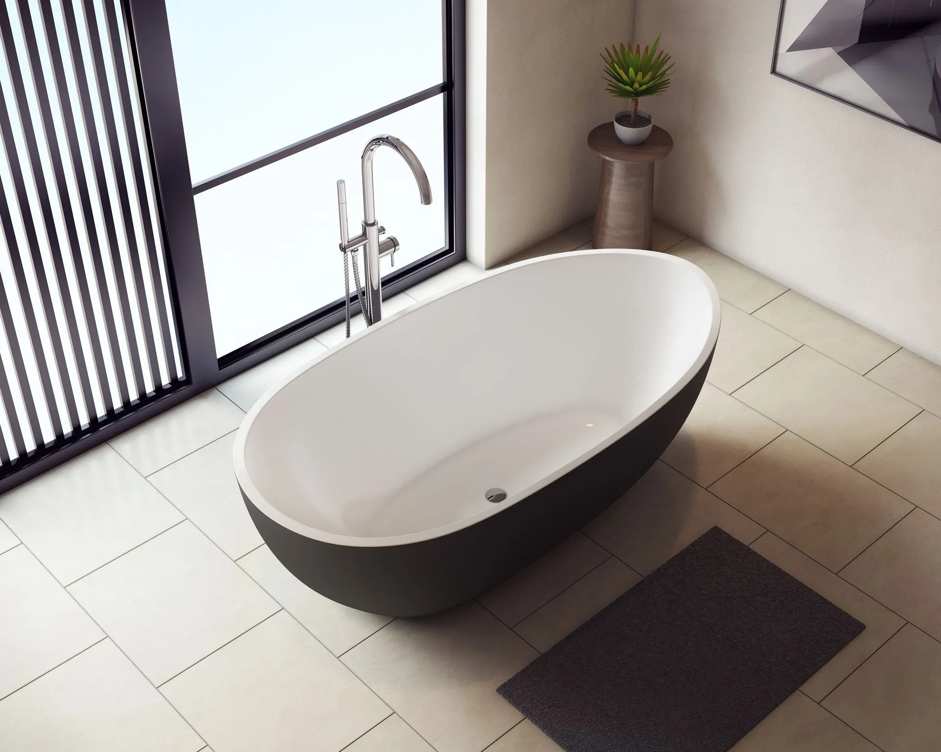 Layla Black-NF Freestanding Bathtub