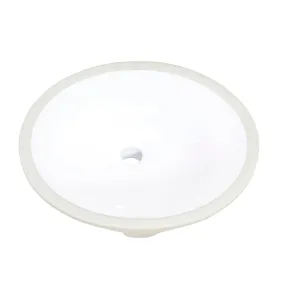 Lily 20" Oval White Finish Ceramic Undermount Vanity Sink