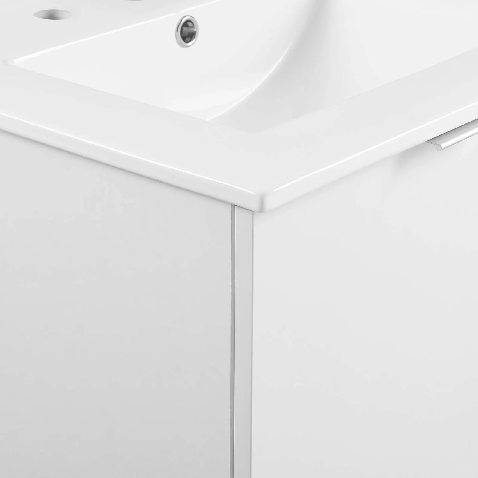 Maybelle 24" Wall-Mount Bathroom Vanity White White EEI-5379-WHI-WHI