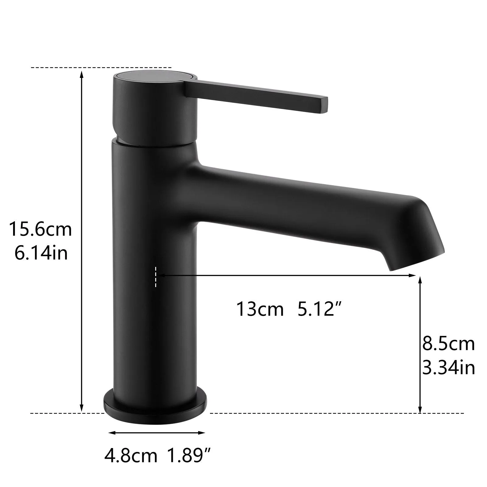 Modern Geometric Sink Faucet with Slim Handle & Extended Spout