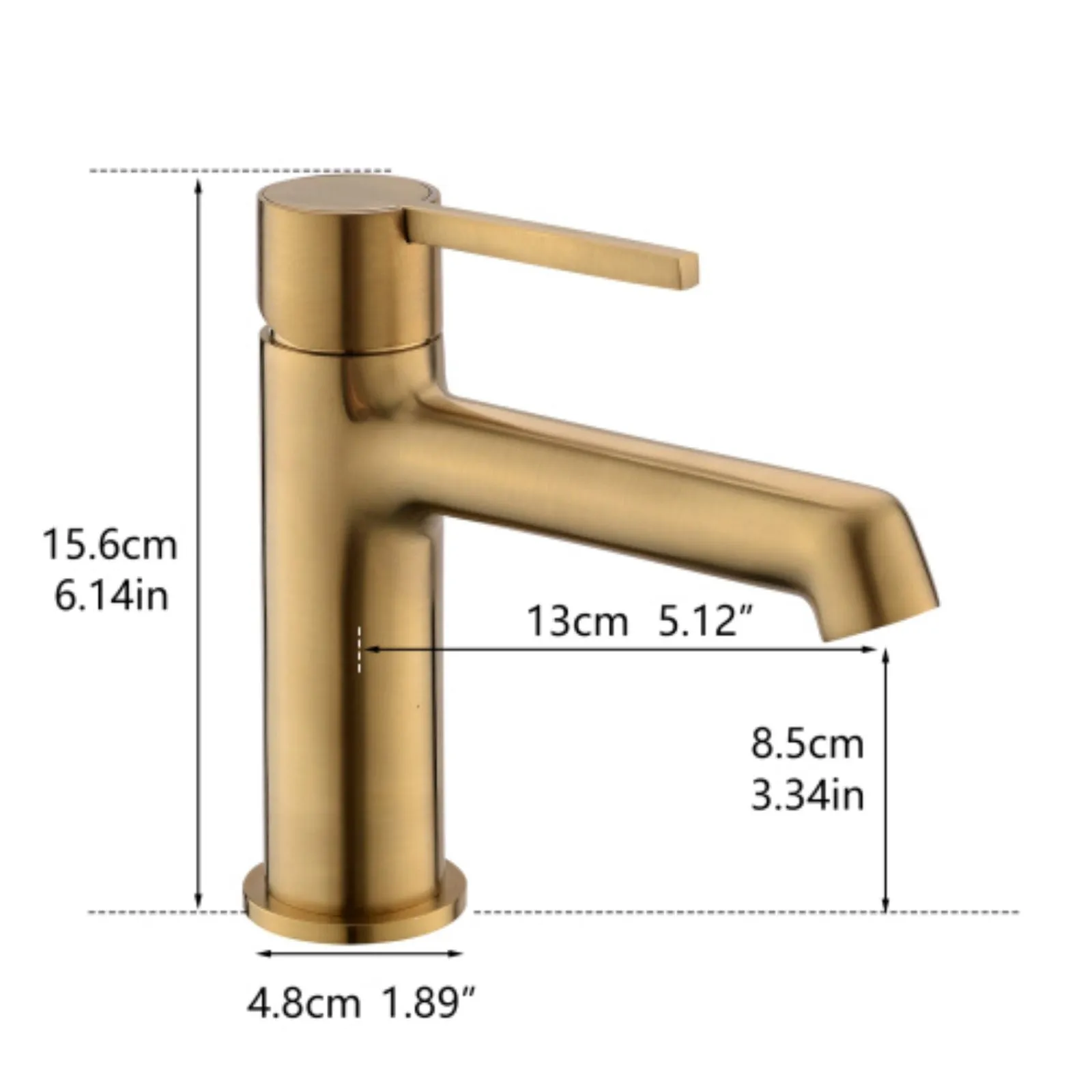 Modern Geometric Sink Faucet with Slim Handle & Extended Spout