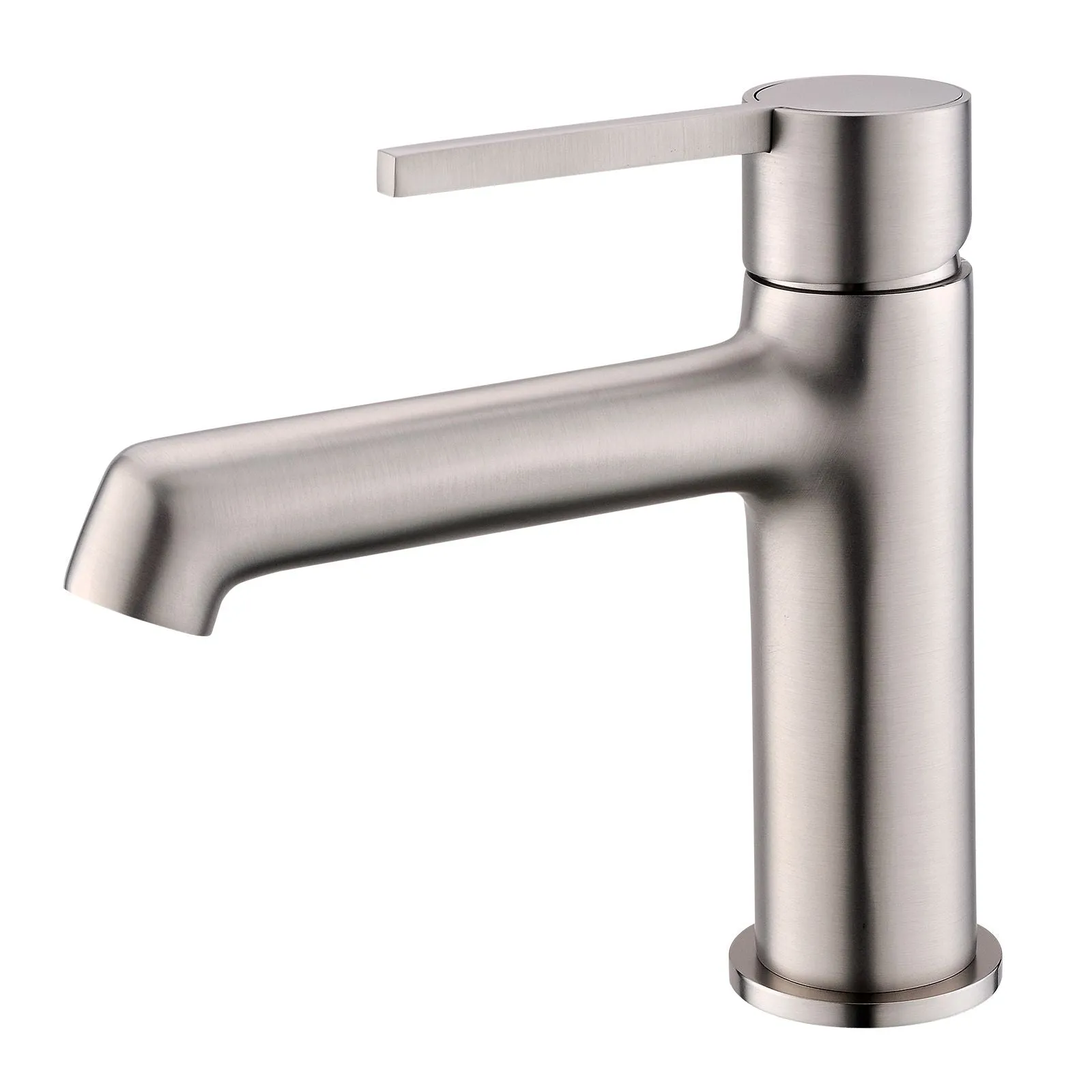 Modern Geometric Sink Faucet with Slim Handle & Extended Spout