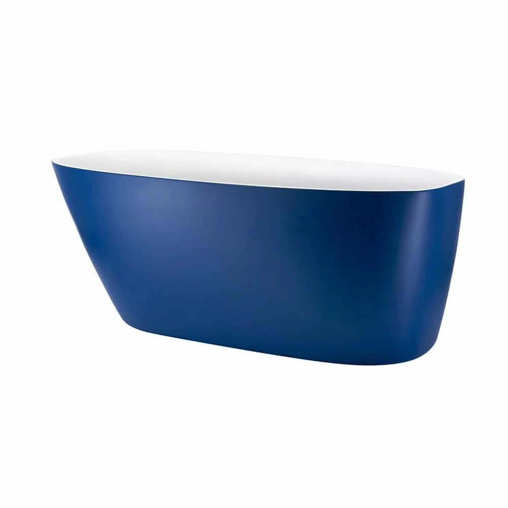 Mokleba 63" Acrylic End Drain Freestanding Tub with Pop-up Drain