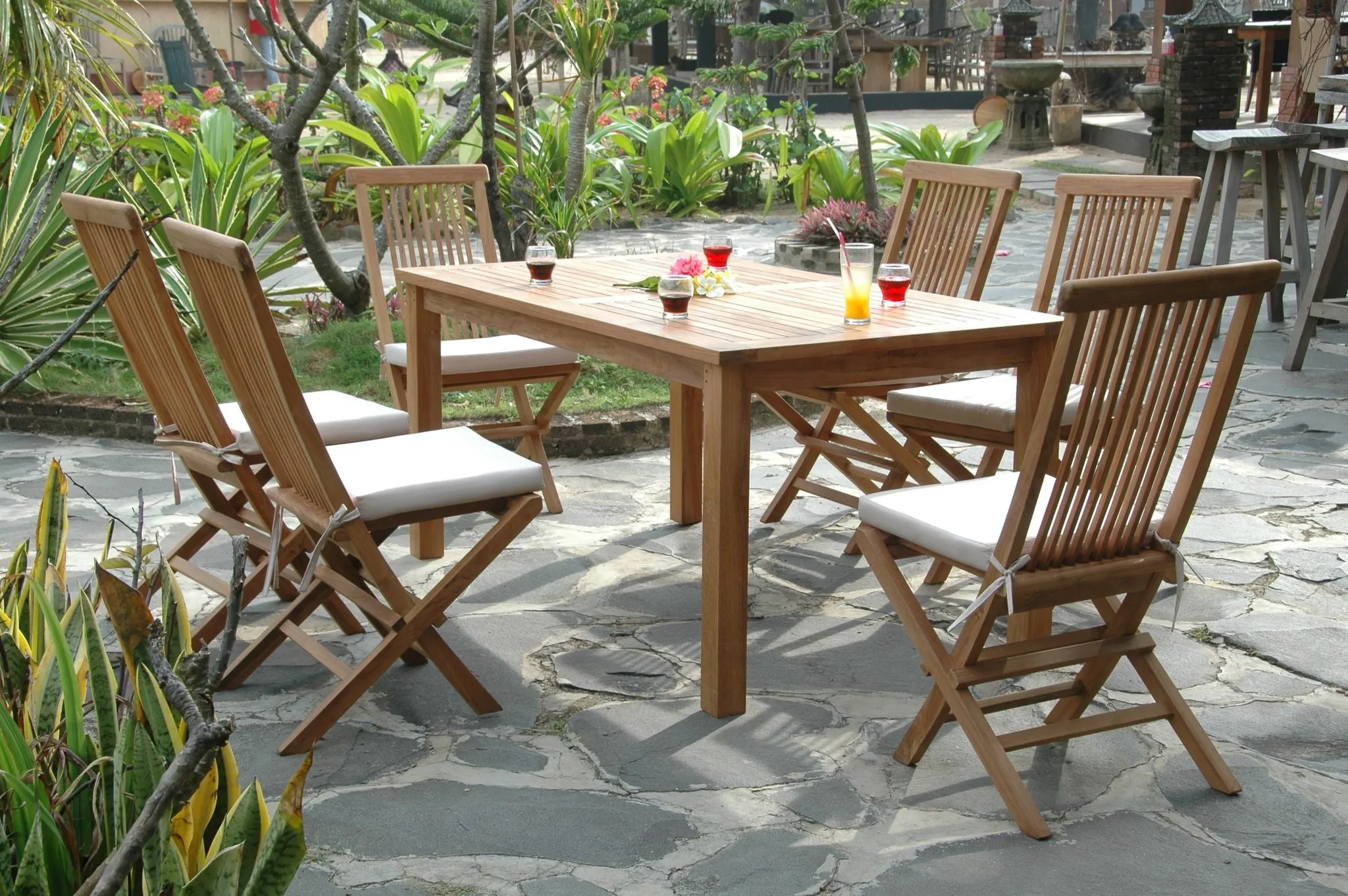 Montage Bristol 7-Piece Dining Set With Foldable Chairs, Crafted From Premium Teak, Delivered Free In 5-9 Working Days.