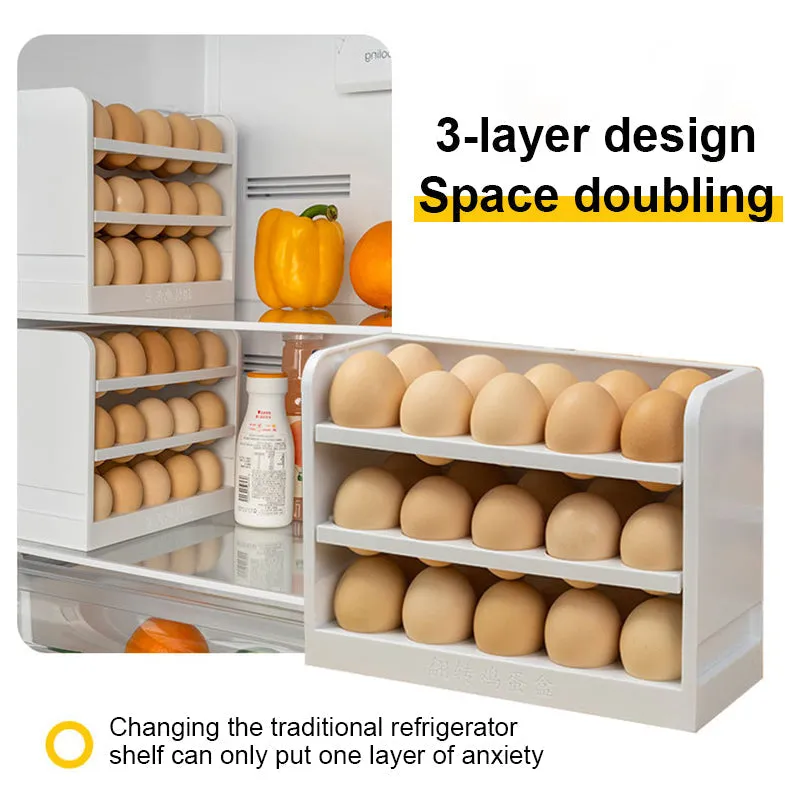 Multi-Layer Practical Egg Fridge Organizer Box