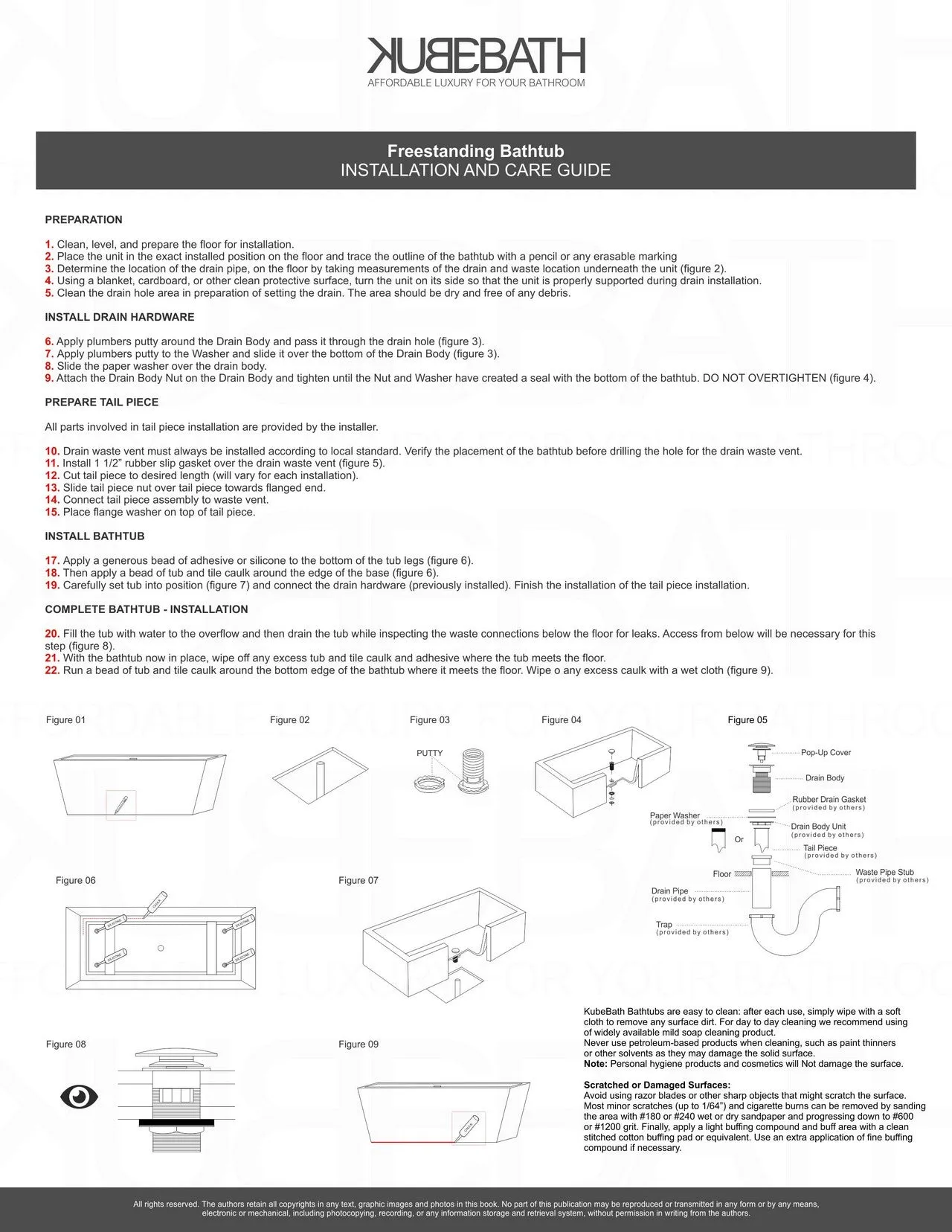 Obliquo- 59" Composite Acrylic Free Standing Bathtub