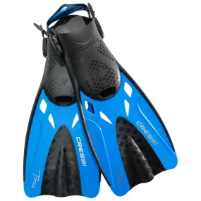 Open Box Cressi Tonga Short Open Heel Fins - Black/Blue - Large/X-Large