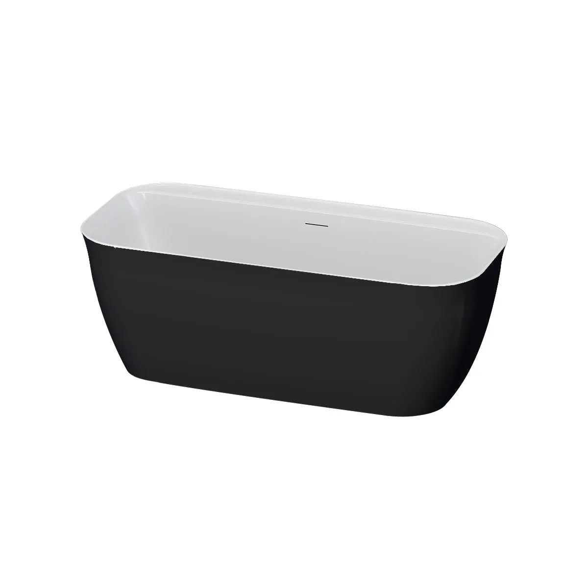 Panya-63-BLK Freestanding Bathtub