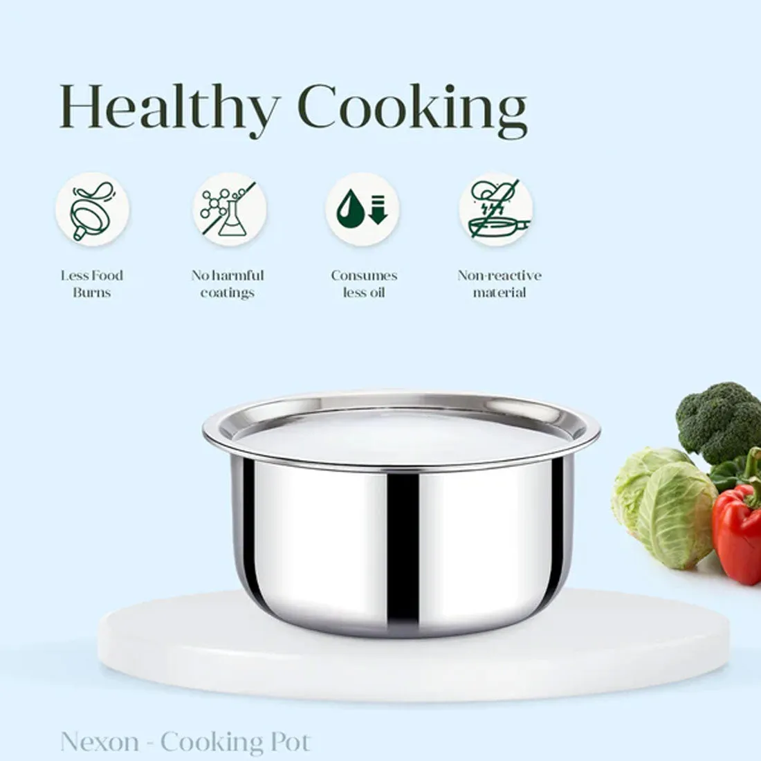 Praylady Nexon Triply Cooking Pot with Lid