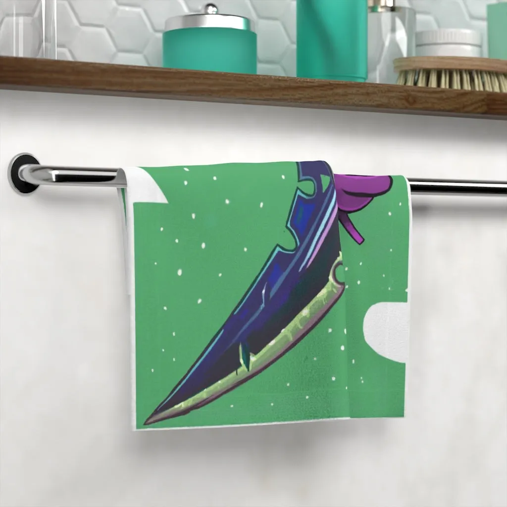 Purple Ribbon Sword Face Towel