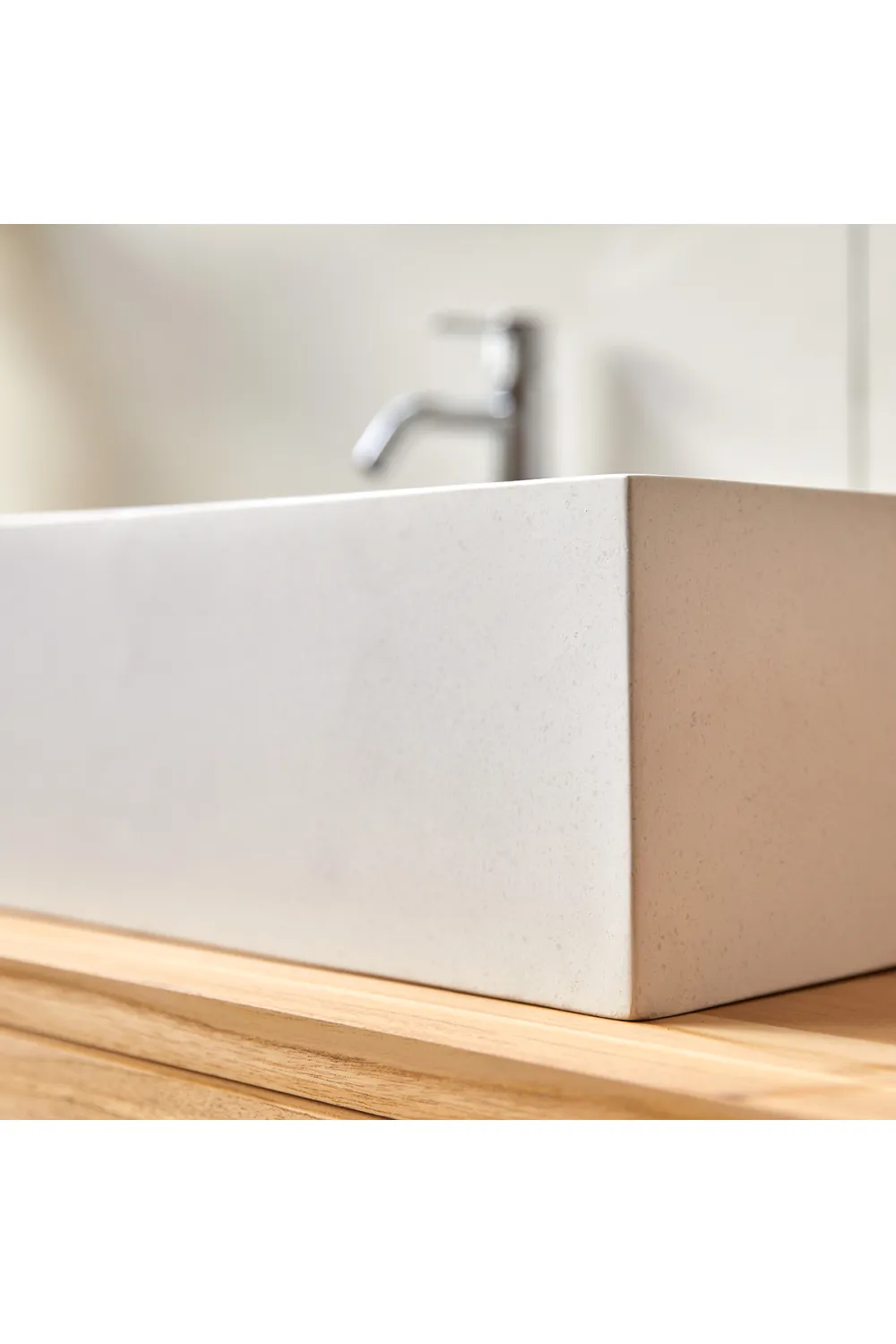 Rectangular White Terrazzo Sink | Tikamoon Pegase