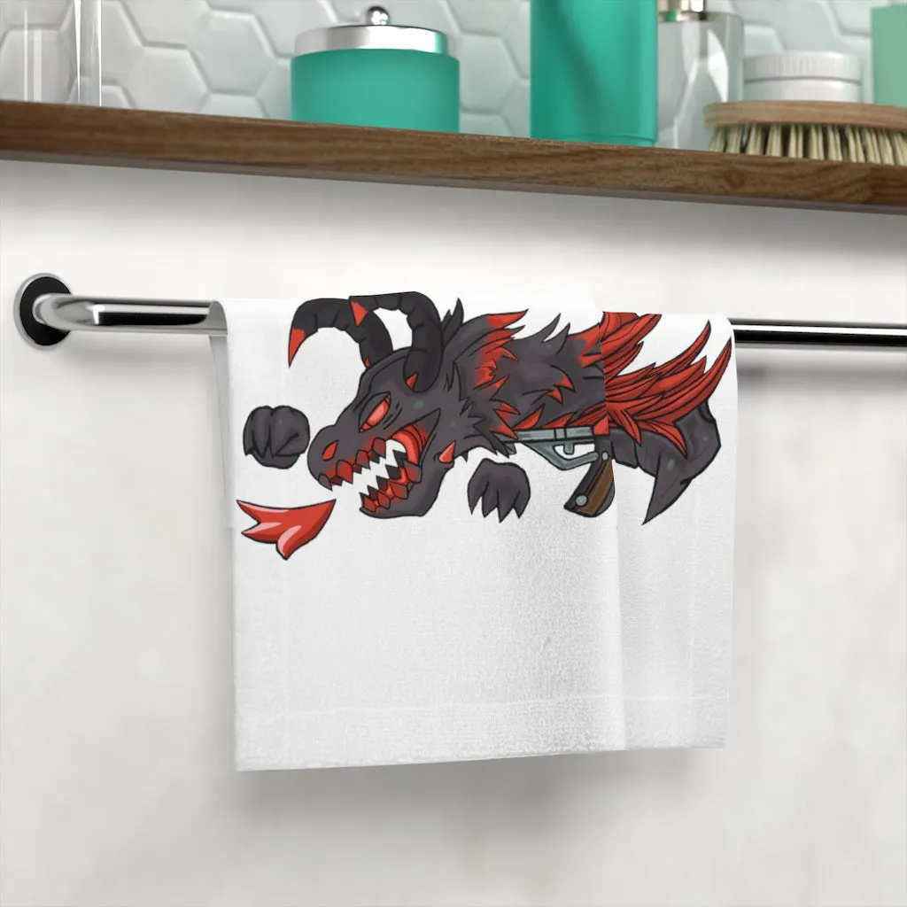 Red Dragon Gun Face Towel