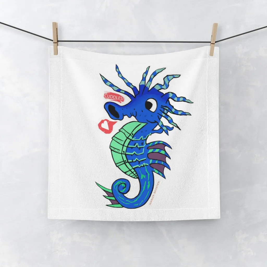 Scribblers the Seahorse Face Towel