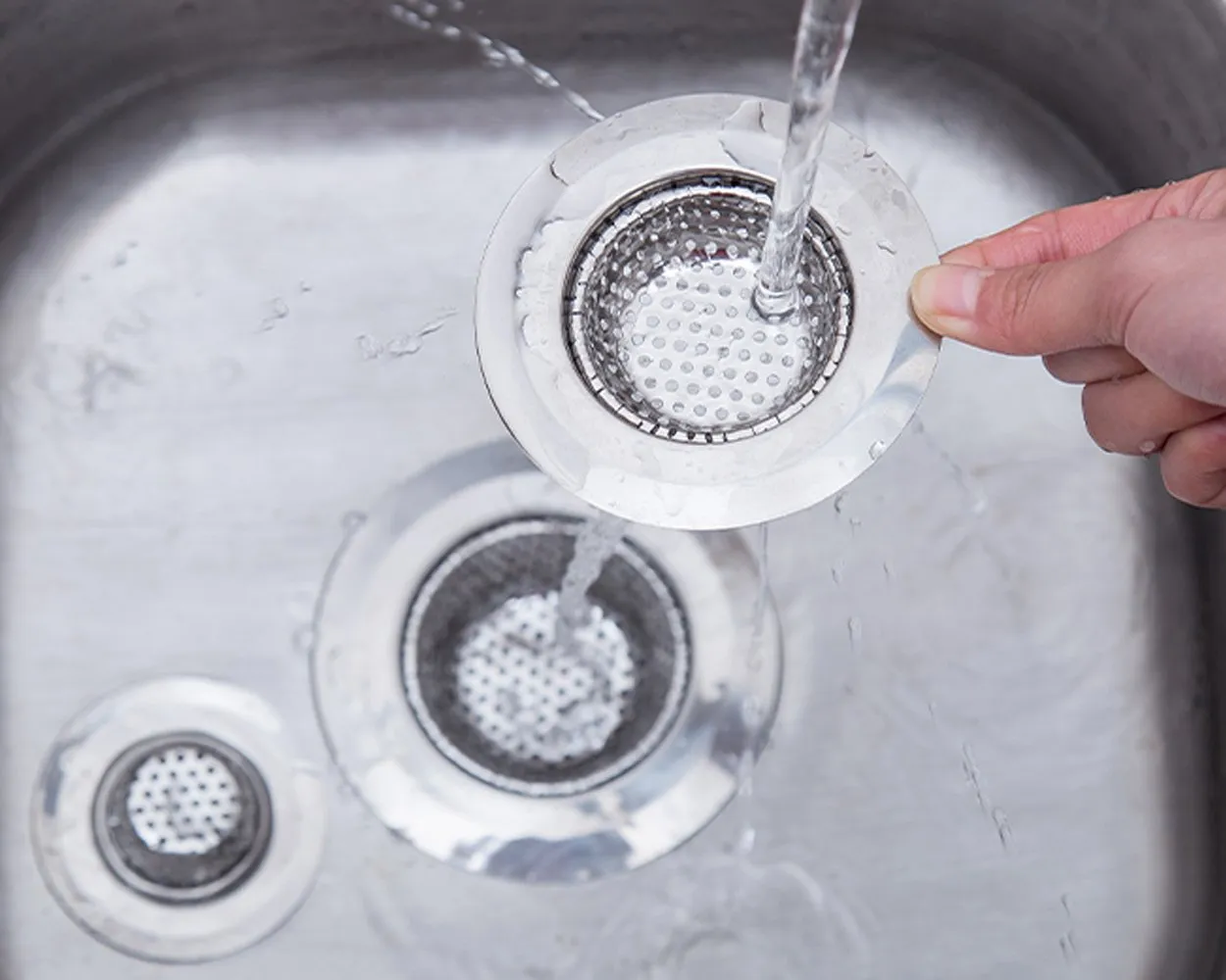 Sink Strainer 2 Pack Stainless Steel Sink Filter