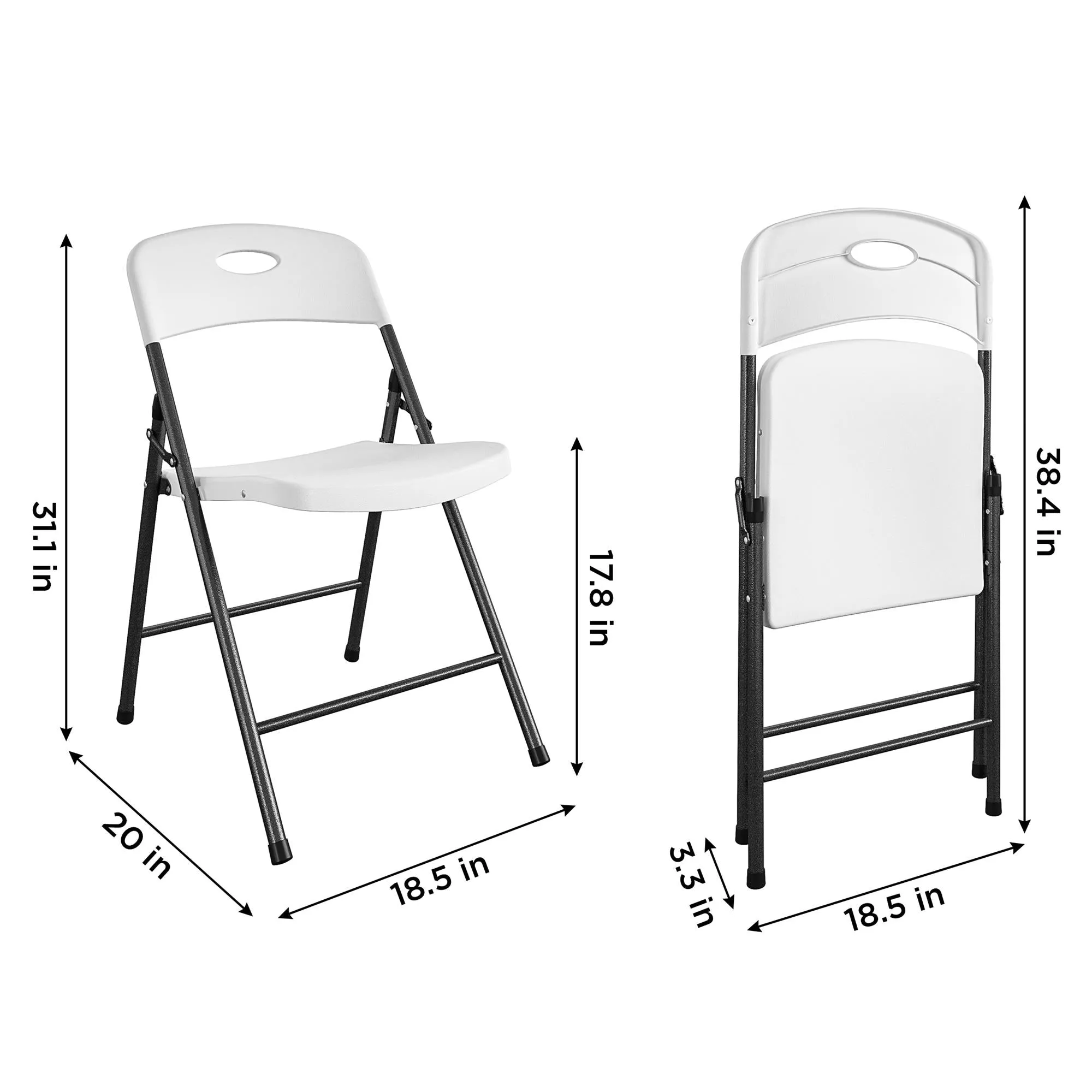 Solid Resin Plastic Folding Chair