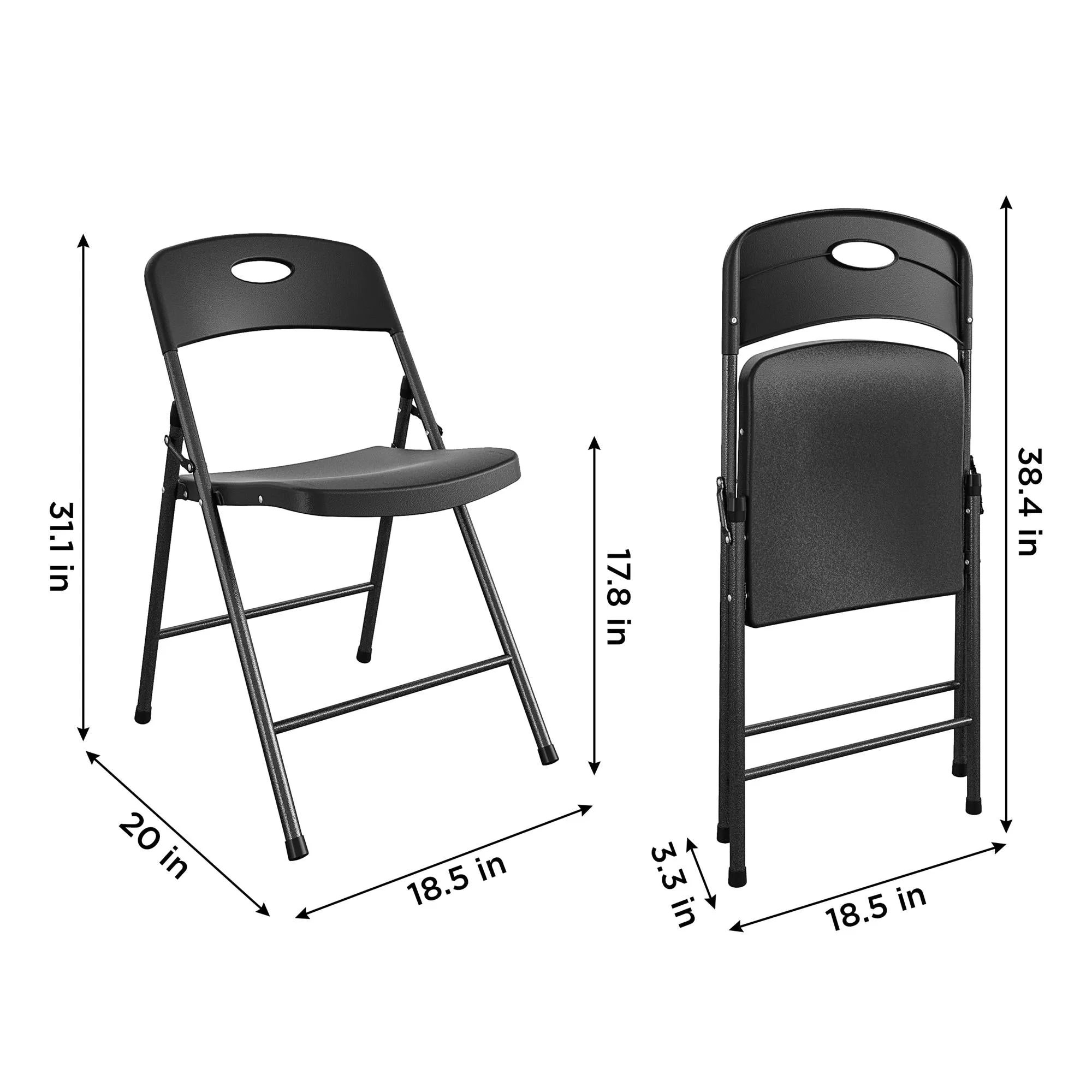 Solid Resin Plastic Folding Chair