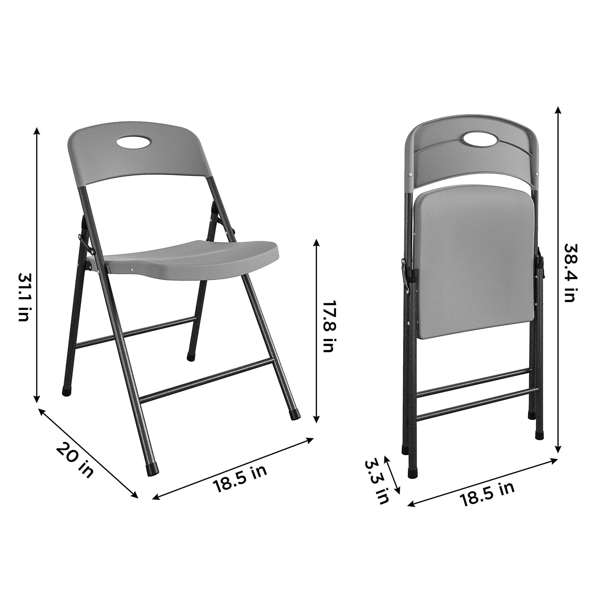 Solid Resin Plastic Folding Chair