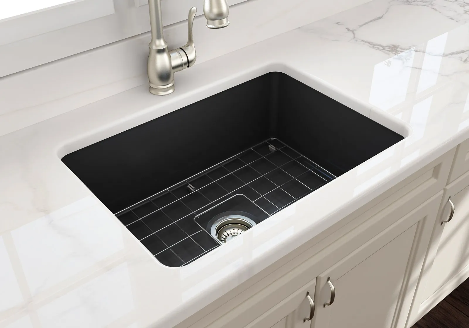 Sotto 26.75" x 19" x 10" Single-Basin Undermount Kitchen Sink in Matte Dark Gray