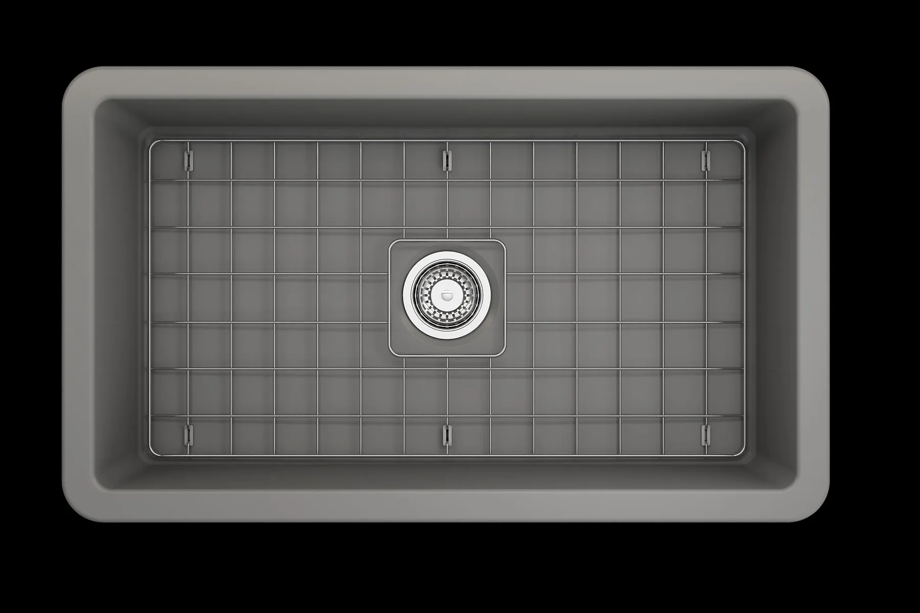 Sotto 32" x 19" x 10" Single-Basin Undermount Kitchen Sink in Matte Gray