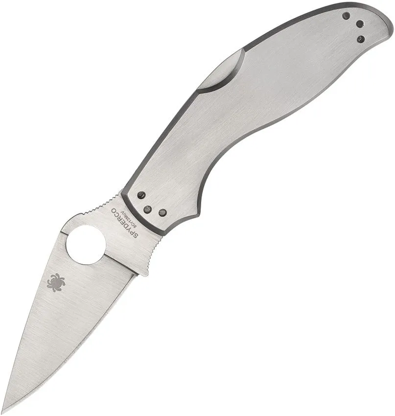 Spyderco UPTERN C261P 2.82in 8Cr13MoV Steel Blade Stainless Steel Handles