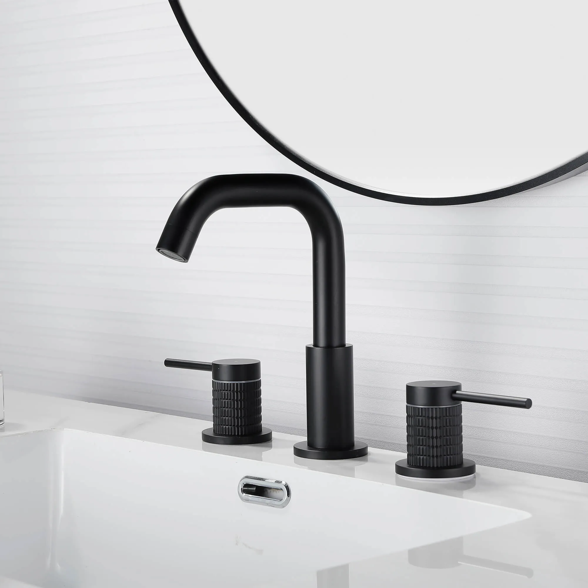 Two Handle Bathroom Sink Faucet with 360-Degree Rotating Spout RB1064