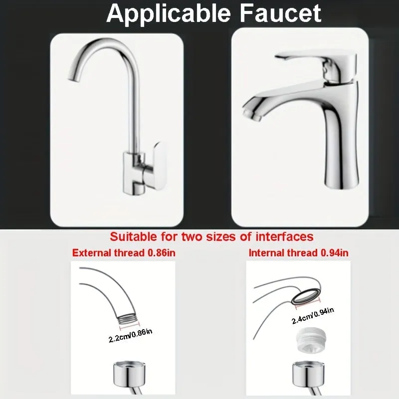 Universal 1080 Degree Rotating Faucet with Toilet Splash Guard