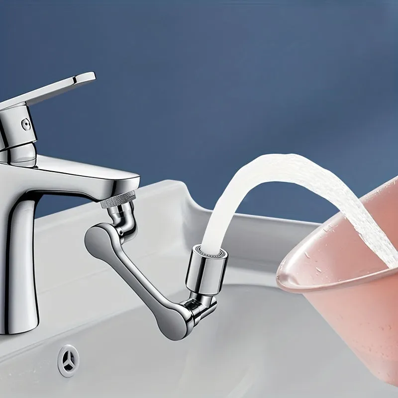 Universal 1080 Degree Rotating Faucet with Toilet Splash Guard