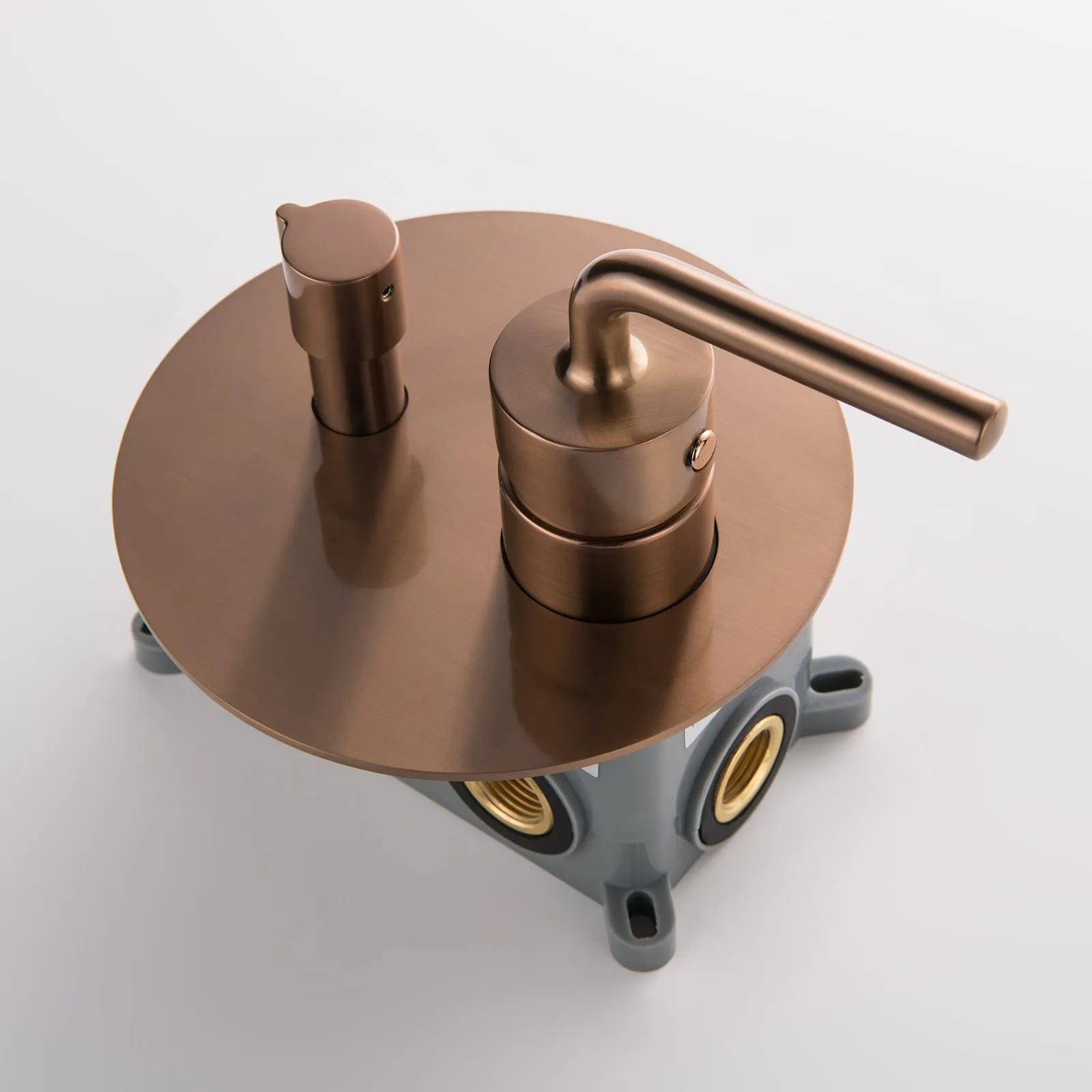 Wall Mount Rose Gold Tub Filler Bathtub Faucet with Sprayer RB0878