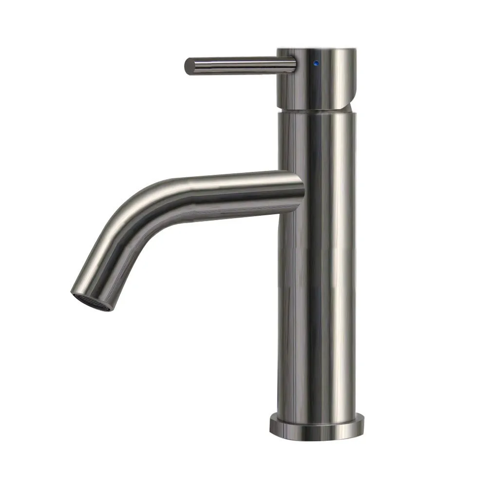 Whitehaus WHS8601-SB-PSS Waterhaus Single Lever Elevated Bathroom Faucet